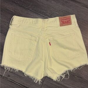 Levi's Women's Light Yellow Jean Shorts